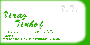 virag tinhof business card